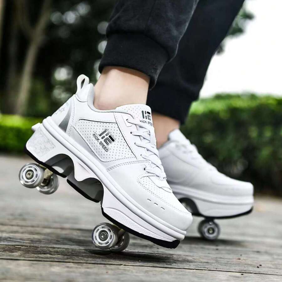 Kofuboke Roller Skate Shoes Sneakers Roller Shoes 2In1 Suitable