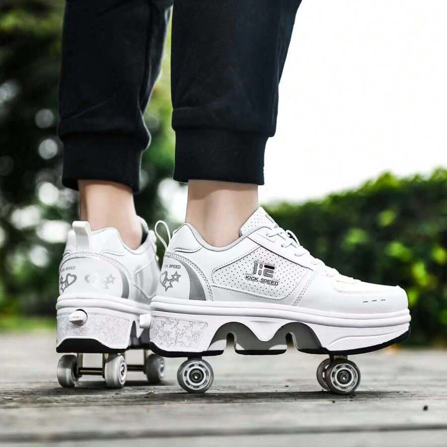 Kofuboke Roller Skate Shoes Sneakers Roller Shoes 2In1 Suitable