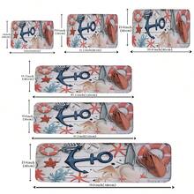 1 件海洋主题厨房垫，吸水防滑厨房地毯，缓冲疲劳缓解厨房地垫，防污易清洁可机洗，适用于厨房入口、地板、水槽区域，多种款式和尺寸可供选择 - 彩色 - 查看 2