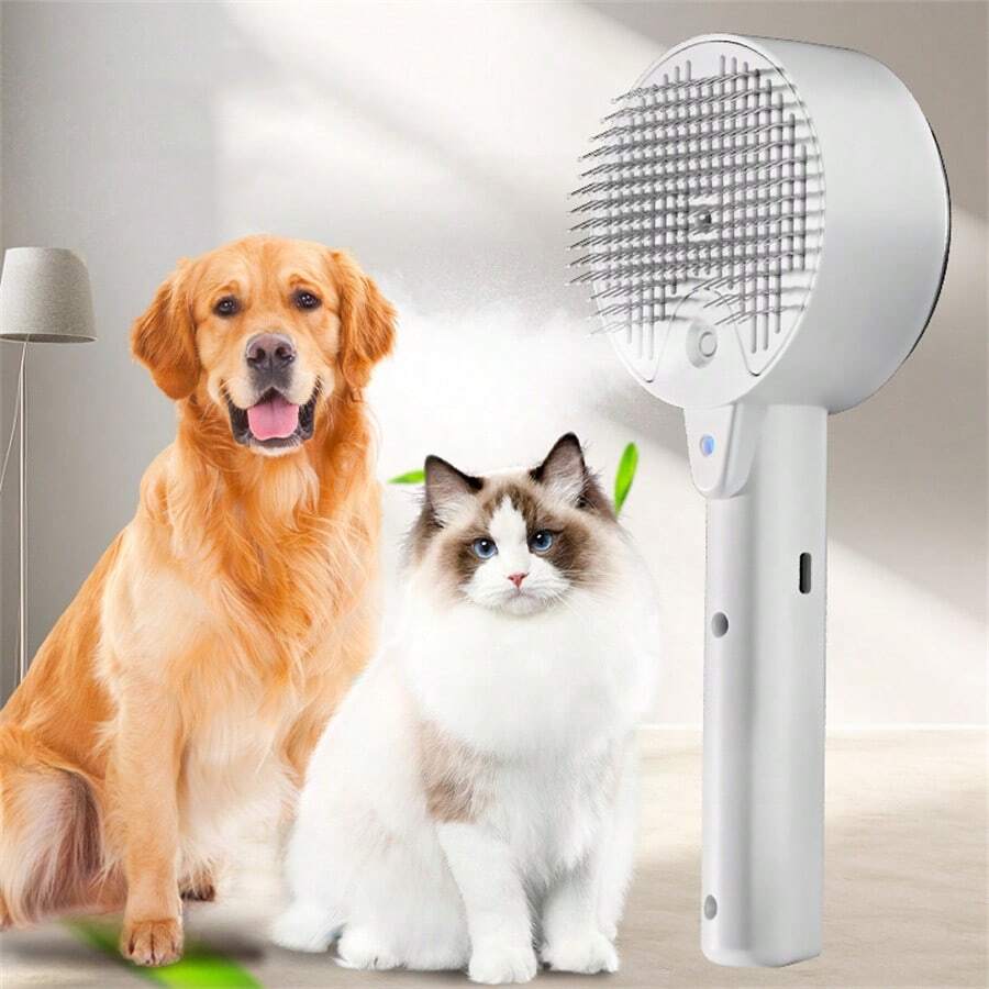 3In1 Electric Pet Grooming Sprayer Massage Brush, Cat Dog Cleaning UV