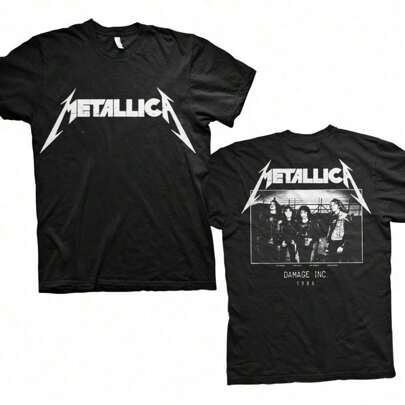 Hey Rusty Metallica | Official Band T-Shirt | Master Of Puppets Photo (Back Print)