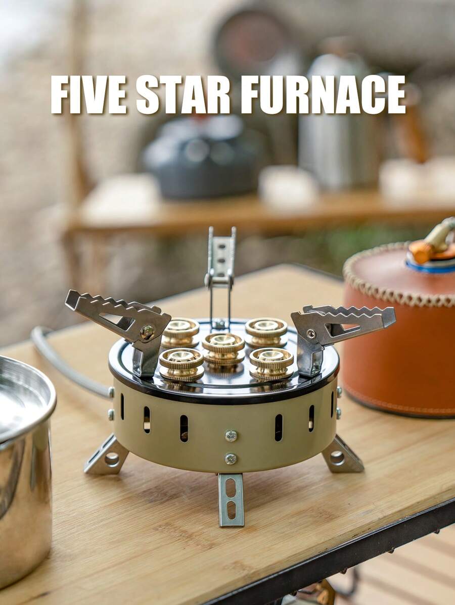 Mini Camping Metal Stove Portable Backpacking Propane Butane Powerful