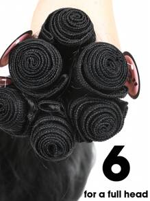 Yaki 卷曲直发 6 束 14 英寸 16 英寸 18 英寸长直发束 适用于耐热直发束 6 束