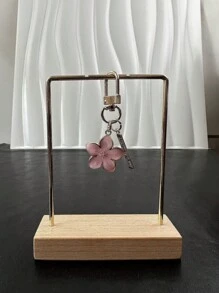 HAILIAN 1 件合金材料樱花花形钥匙扣轻巧飘逸的樱花带吊坠标签适合包包车钥匙情侣生日和圣诞节礼物感恩节 - 粉色 - 查看 5