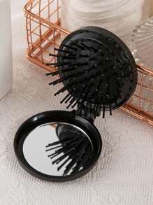 1 件便携式折叠梳子带气垫和镜子，折叠发刷带镜子，旅行发刷，便携式礼物轻巧小发刷，旅行口袋发梳，钱包和健身房化妆品收纳袋化妆收纳包迷你袋旅行小化妆盒配件化妆架刷包化妆容器化妆包旅行必需品女士配件旅行用品、发刷、梳子、美发工具、理发沙龙美发产品和配件美容旅行必需品、返校、旅行度假必需品、女士发饰、刷子、发刷、边刷、刷头发、发梳、梳头发、顺发刷、球刷、迷你发刷、发刷套装、木梳、发刷、刷子、梳子、光滑后刷、发刷、边刷、刷头发、发梳、发刷套装、梳头发、迷你发刷、顺发刷、发刷、头发、配件、美发产品、美发工具、美发用品护发、卷发刷、理发器、理发配件、美发设备