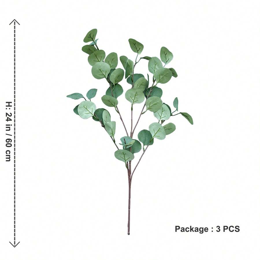 1pc 60190cm Large Artificial Plant Tree Eucalyptus Trees Branches