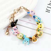 1 pieza Pulsera de anime Pokemon con diseño de dibujos animados de moda y exquisita, de estilo fresco y sencillo, apta para que las estudiantes la usen a diario, adecuada como regalo