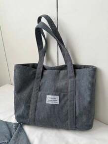 轻便商务休闲纯色简约手提包，适合青少年女孩、女士大学生。新手和白领人士，非常适合办公室。大学、工作、商务、通勤、户外旅行、外出、书包、大容量、便携、适合青少年和女孩、女士大学生，非常适合办公室、大学、中学、高中、工作、商务、通勤、办公室 - 灰色 - 查看 1