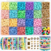 2400pcs Multicolor Randomly Polymer Clay Slice Loose Beads For DIY Bracelet Necklace Ear Jewelry Making Accessories - Soft Clay Bead Set - View 10