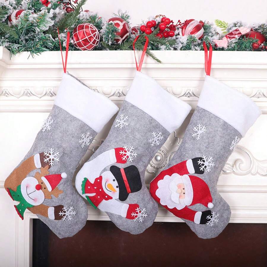 1 chiếc vớ đèn LED trang trí Giáng sinh, Ông già Noel, Người tuyết, Tuần lộc, Nhân vật Giáng sinh, Trang trí tiệc Giáng sinh cho gia đình, Trang trí cảnh, Trang trí ngày lễ, Trang trí Giáng sinh - Nhiều màu - Xem 1