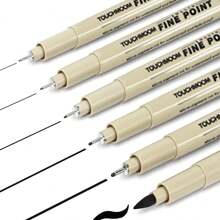 6/9/12pcs Drawing Pen Set With Black Ink, Fine Liner Pens Suitable For Sketching, Cartoon Drawing, Art Painting Back To School