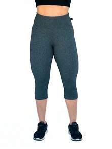 High Waisted Polyamide Leggings Gym Fitness Great Compression - 深灰色 - 查看 2