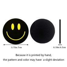 2 Stücke Getränkehalter fürs Auto, rutschfeste, absorbierende Untersetzer, minimalistische lächelnde Gesichts-Muster Wärmeisolationsuntersetzer (es kann leichte Farbunterschiede geben)