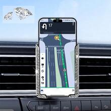 1 件车载手机支架，水钻汽车出风口支架稳定耐用，天使之翼闪亮水晶钻石汽车内饰装饰，黑色、粉色、红色、蓝色、白色、彩色 - 彩色 - 查看 3