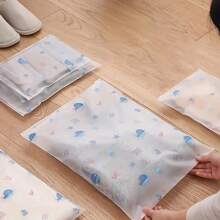 5 opakowań wielorybów nadruk torby podróżne do przechowywania, przezroczyste torby do sortowania ubrań z PVC, wodoodporne torby do pakowania ubrań z zamkiem błyskawicznym, niezbędne akcesoria podróżne, organizer bagażu na akcesoria podróżne, organizery do pakowania bagażu