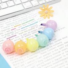 6 chiếc/gói bút dạ quang hình que kẹo mini dễ thương, bút dạ quang nhiều màu trung tính dùng để viết, ghi nhật ký, học tập - Quà tặng Giáng sinh, Quay lại trường - Nhiều màu - Xem 3