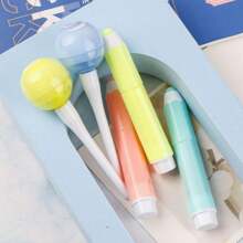 6 chiếc/gói bút dạ quang hình que kẹo mini dễ thương, bút dạ quang nhiều màu trung tính dùng để viết, ghi nhật ký, học tập - Quà tặng Giáng sinh, Quay lại trường - Nhiều màu - Xem 7