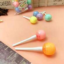 6 chiếc/gói bút dạ quang hình que kẹo mini dễ thương, bút dạ quang nhiều màu trung tính dùng để viết, ghi nhật ký, học tập - Quà tặng Giáng sinh, Quay lại trường - Nhiều màu - Xem 5