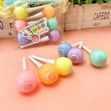 6 chiếc/gói bút dạ quang hình que kẹo mini dễ thương, bút dạ quang nhiều màu trung tính dùng để viết, ghi nhật ký, học tập - Quà tặng Giáng sinh, Quay lại trường - Nhiều màu - Xem 4