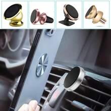 1/2 Peças Placas Metálicas de Reposição para Suporte de Carro Magnético Preto Redondo Sem Furos para Parte Traseira do Case, Ímãs de Telefone. Adesivo Traseiro Forte, Adesivos de Suporte de Telefone Celular Circular