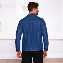 Men's Jean Jacket - Azul lavado oscuro - Ver 3