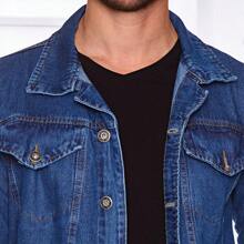Men's Jean Jacket - Azul lavado oscuro - Ver 4