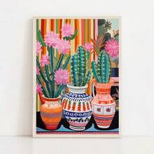 1 tấm áp phích xương rồng Mexico theo phong cách Matisse tranh in nghệ thuật Mexico truyền thống tranh vải nghệ thuật treo tường hình ảnh trang trí phòng xương rồng không có khung - Nhiều màu - Xem 81