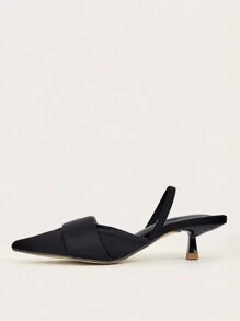 女士尖头高跟鞋，春夏新款 - 黑色 - 查看 4