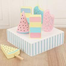 1 套儿童厨房玩具木制什锦假零食拼盘，假装游戏逼真的蔬菜和水果沙拉切菜玩具套装 - 彩色 - 查看 15