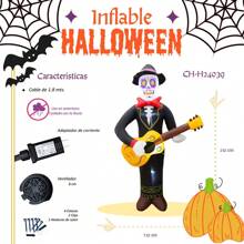 Importadora La Merced Inflatable Halloween Mariachi Catrin Decoration With LED Light 2.10 Meters - US A Type Plug(110-127V) - View 2