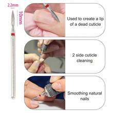 Brocas de taladro de uñas profesionales para pedicura, 10 piezas de brocas de taladro de uña con capa de maíz de grado