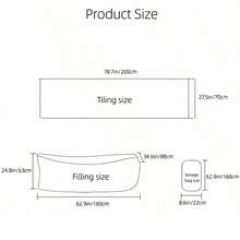 1 件充气躺椅、空气椅、沙发床、睡袋沙发适用于海滩、露营、花园、户外漫步或充气躺椅 - 藍色 - 查看 5
