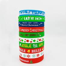 Merry Christmas Silicone Wristband, Party Wrist Strap. - Multicolor - View 7