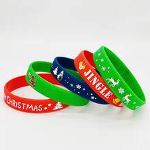 Merry Christmas Silicone Wristband, Party Wrist Strap. - Multicolor - View 4