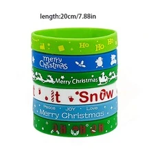 Merry Christmas Silicone Wristband, Party Wrist Strap. - Multicolor - View 3