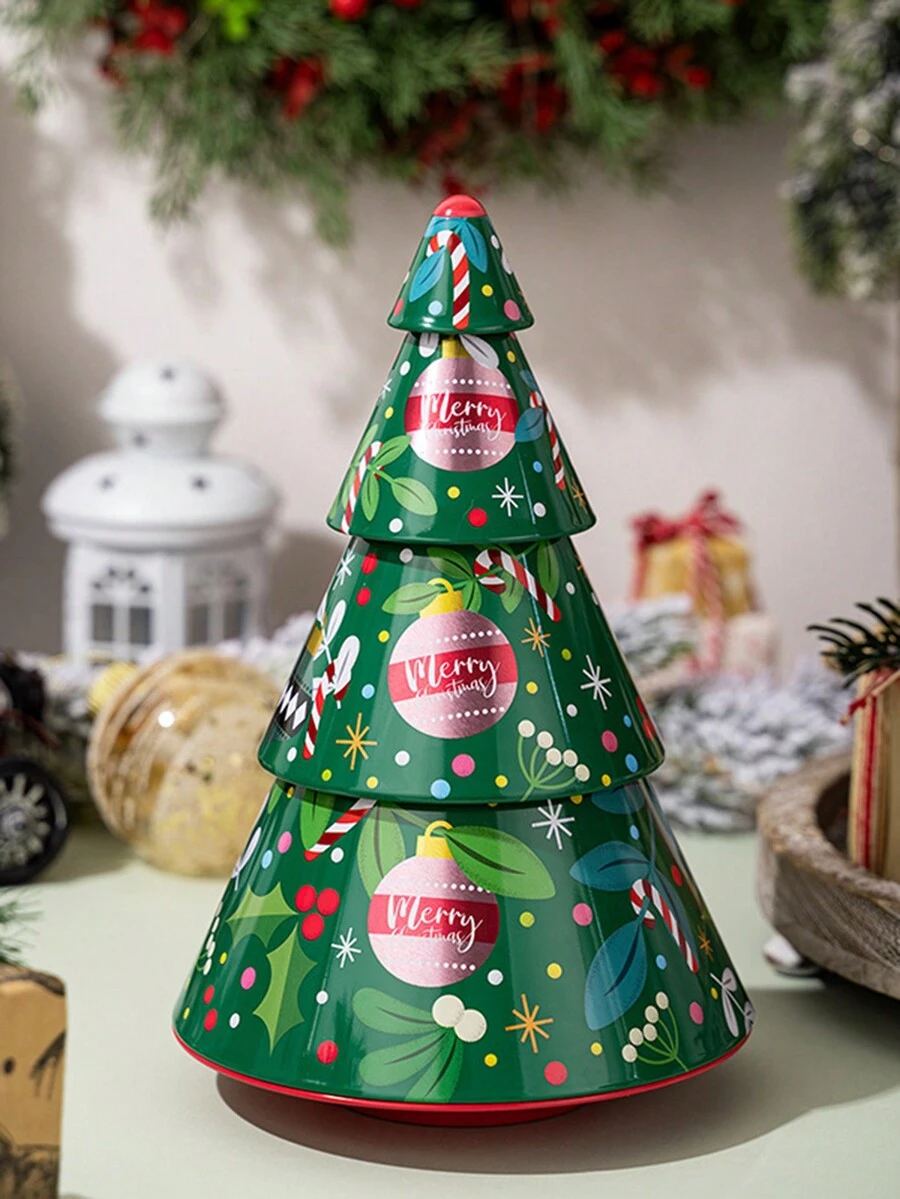 1 hộp thiếc đựng đồ trang trí cây thông Noel in hình hoạt hình, Giáng sinh, Đồ trang trí Giáng sinh, Quà tặng tiệc Giáng sinh, Đồ kỳ lạ, Mặt hàng rẻ nhất có sẵn, Hộp đóng gói, Đồ trang trí đám cưới - Nhiều màu - Xem 1