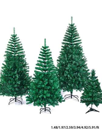 MEHELANY 1Pc 600 pontas de galhos Árvore de Natal artificial, Árvore de Natal verde, Decorações de Natal em PVC Árvore de Natal falsa Planta artificial, Árvore de Natal artificial para decoração de casa, Decoração de escritório, Decoração de festa, Decoração de festa de Natal de ano novo Árvore artificial (45cm/90cm/120cm/150cm/180cm), Dia dos Namorados, Presente