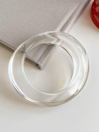 1 st Fashionabla geometriska brett akrylarmband, casual minimalistiskt armband