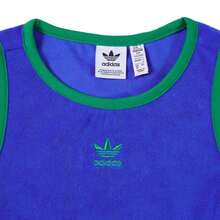 Adidas Originals Áo ba lỗ crop top Terry nữ 2024, Áo ba lỗ thường ngày JH0620 - Màu xanh lam - Xem 3