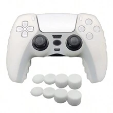 1 Set PlayStation 5 Controller Protective Case + 8pcs Joystick Caps, Anti-Slip, Anti-Drop, Anti-Dust, Anti-Scratch, Enhanced Gaming Experience