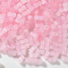 10g/80pcs 3x6mm Jade Beads ,Cloudy Glass Bamboo Stick Spacer Beads Lampwork Round Tube Bamboo Shape Beads Bamboo Tube Beads Colored Glass Beads Small Glass Tube Beads For Jewelry Making
