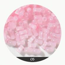 10g/80pcs 3x6mm Jade Beads ,Cloudy Glass Bamboo Stick Spacer Beads Lampwork Round Tube Bamboo Shape Beads Bamboo Tube Beads Colored Glass Beads Small Glass Tube Beads For Jewelry Making