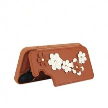 OUKNOEO Ốp lưng điện thoại Ví thời trang cho iPhone 16 Pro Max Túi xách bằng da PU Ốp lưng điện thoại tương thích với iPhone 15 14 13 12 11 Pro XS Max XR 7 Plus 8 Plus SE có in hoa Dây đeo ngắn Đựng thẻ tín dụng Nắp gập có khóa từ - Màu nâu Sô-cô-la - Xem 5