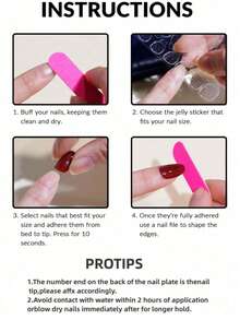 24 piezas de puntas de uñas cuadradas cortas y brillantes, con diseño de uñas francesas con purpurina verde navideña y cereza - Verde - Ver 6