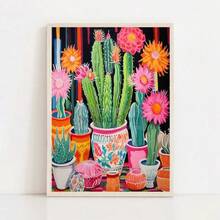 1 tấm áp phích xương rồng Mexico theo phong cách Matisse tranh in nghệ thuật Mexico truyền thống tranh vải nghệ thuật treo tường hình ảnh trang trí phòng xương rồng không có khung - Nhiều màu - Xem 30