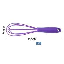 6-Inch Stainless Steel & Silicone Hand Mixer, Colorful Mini Baking Whisk, Small Mixing Tool