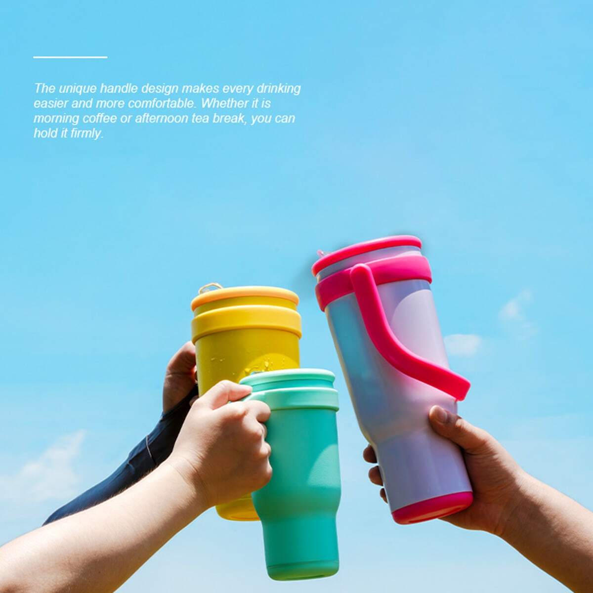 1pc, 14oz/40oz Stainless Steel Sports Water Bottle With Handle