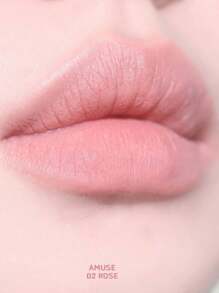 AMUSE BARRA LABIAL DIFUMINADORA #02 ROSA, Alto Pigmento de Color, Mate, Larga Duración, Hidratante, Ligera, Colorea los Labios, Labios Hidratados, Vegano, Aplicación Precisa, Look Diario Fácil, K-Beauty, Maquillaje Coreano, 0.5g/0.01oz