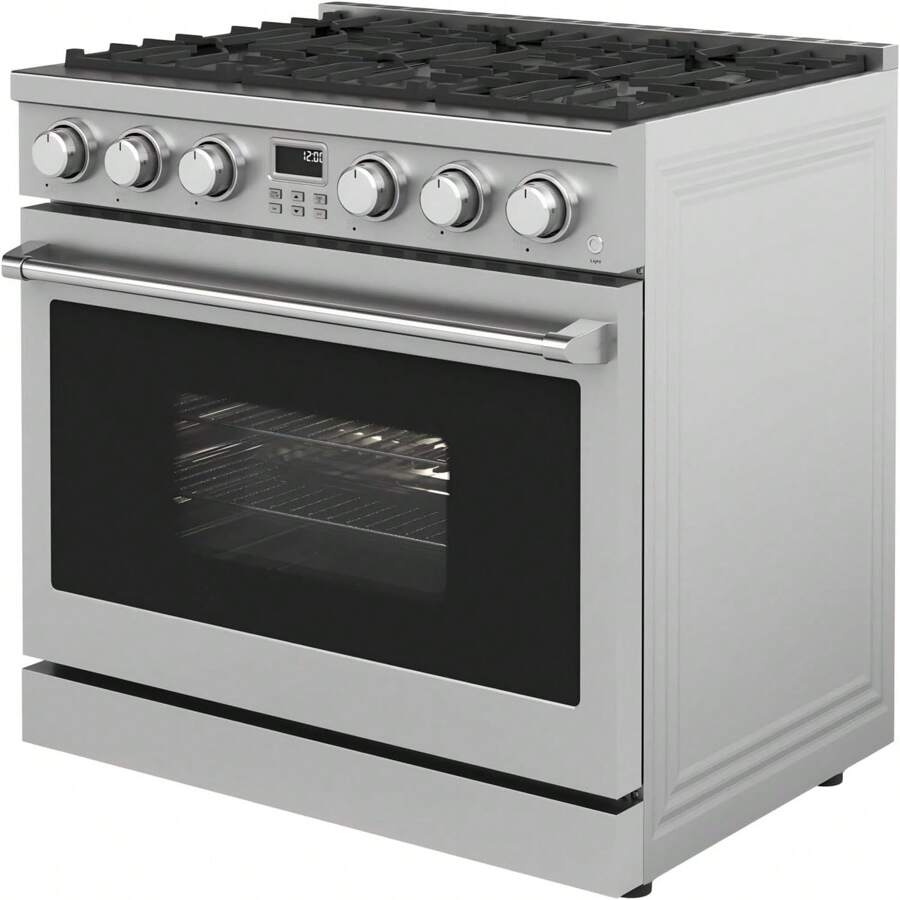 36 In. 6.0 Cu. Ft. Gas Freestanding Range With 6 Sealed Burners Gas