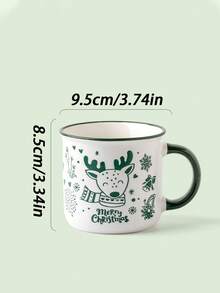 1 chiếc cốc Giáng sinh sáng tạo dễ thương hoạt hình gốm cốc cà phê/trà, quà tặng ngày lễ cho bạn trai/chồng - Nhiều màu - Xem 7